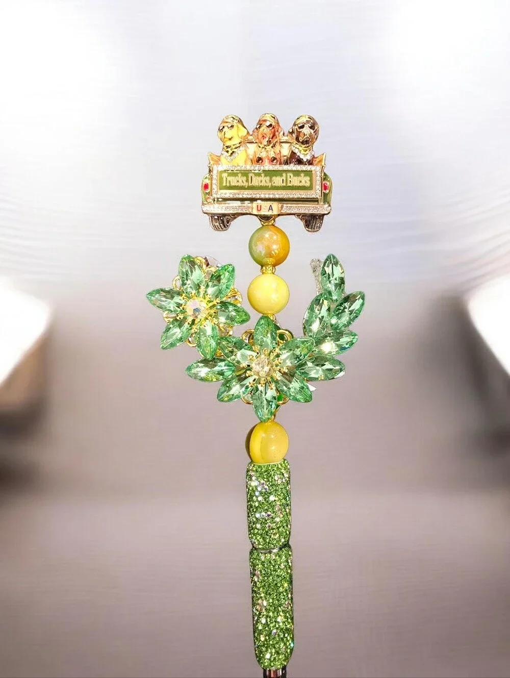 Handmade sparkling green